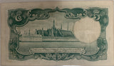 THAILAND 5 Baht ND 1945 P 45 c Japanese WWII King Rama XIII Sign PAO VF/XF