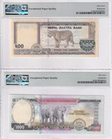Nepal Set 2; 500 1000 Rupees 2016 2019 P 81 P 82 Superb Gem UNC PMG 67 EPQ