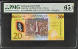 Samoa 20 Tala ND 2024 P 49 a Polymer Gem UNC PMG 65 EPQ