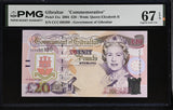 Gibraltar 20 Pounds 2004 P 31 a Commemorative Superb Gem UNC PMG 67 EPQ
