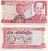 GAMBIA 5 DALASIS ND 1996 P 16 UNC