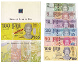 Fiji Set 6 UNC 2 5 10 20 50 100 Dollars 2007 P 109 -111 112 113 114 Matching W/F