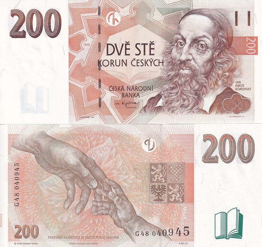 Czech Republic 200 Korun 1998 P 19 e UNC