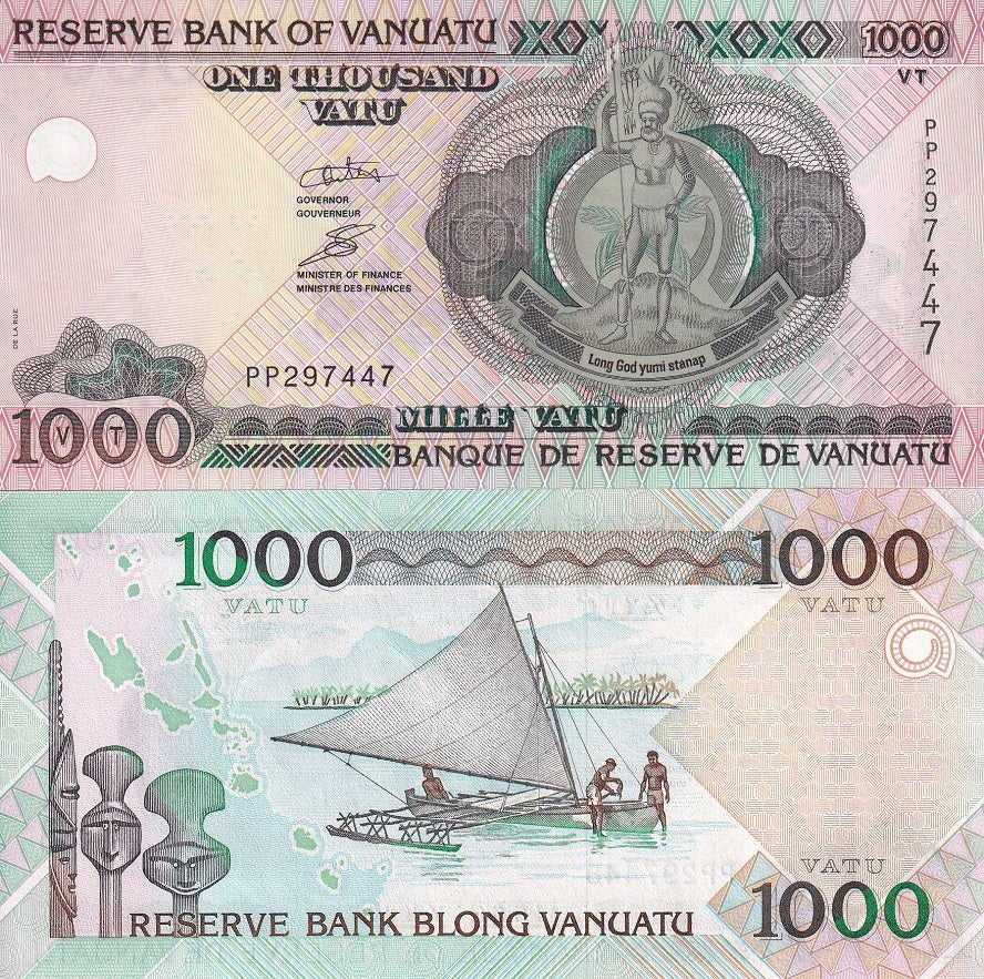 Vanuatu 1000 Vatu ND 2002 Prefix PP P 10 c AUnc