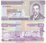 BURUNDI 100 FRANCS 2006 P 37 UNC