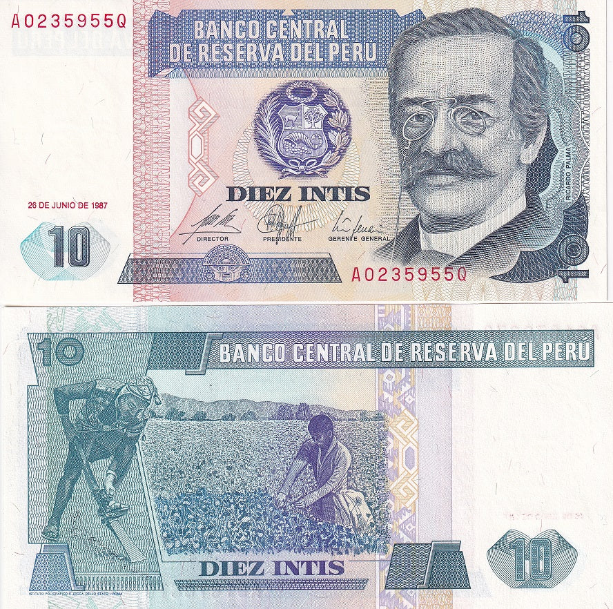 Peru 10 Intis 1987 P 129 UNC