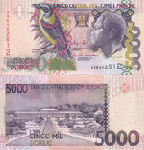 Saint Thomas & Prince 5000 Dobras 2013 P 65 UNC