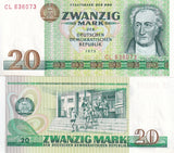 Germany Democratic 20 MARK 1975 P 29 a UNC