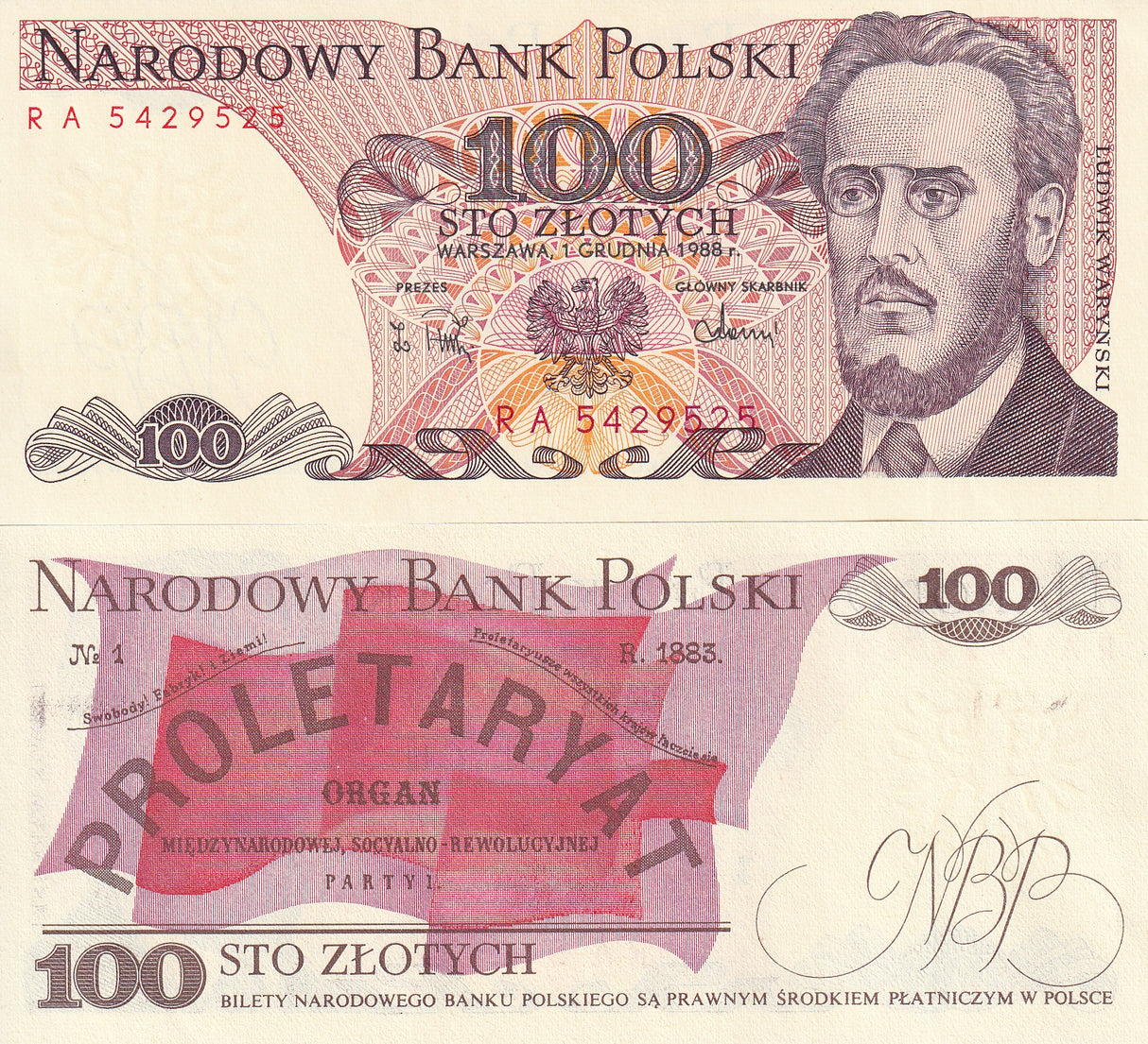 Poland 100 Zlotych 1988 P 143 e UNC