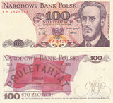 Poland 100 Zlotych 1988 P 143 e UNC