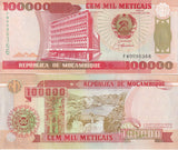 Mozambique 100000 Meticais 1993 P 139 UNC