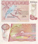 Suriname 2 1/2 Gulden 1985 Z Prefix P 119 UNC