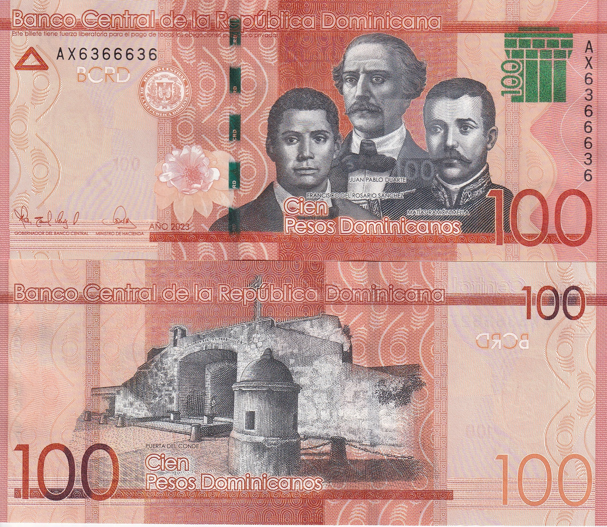 Dominican Republic 100 Pesos 2023 P 190 UNC