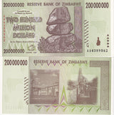 Zimbabwe 200 Million Dollars 2008 P 81 UNC