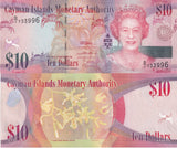 Cayman Islands 10 Dollars 2010 P 40 Prefix D/1 UNC