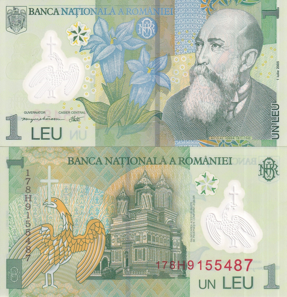 Romania 1 Leu 2005/2017 P 117 k Polymer UNC