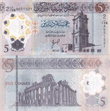 Libya 5 Dinars ND 2025 P NEW Sign Polymer UNC