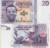 Swaziland 20 Emalangeni 2017 P 37 c UNC