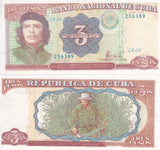 Caribbean Atlantic 3 Pesos 1995 P 113 Che Guevara UNC