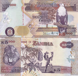 Zambia 5000 Kwacha 2010 P 45 UNC