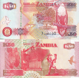 ZAMBIA 50 KWACHA 1992 P 37 UNC