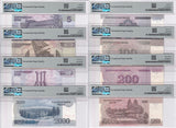 Korea SET 8, 5-5000 WON Commemorative 2002/2013 P 58cs-66cs Gem UNC PMG 66 67 EPQ