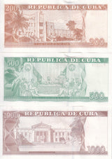 Central America SET 3 UNC 200 500 1000 Pesos 2022-2024 P 130 131 132