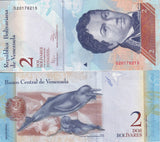 VENEZUELA 2 BOLIVARES 2012 P 88 d UNC