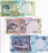 Qatar Set 3 Pcs 1 5 10 Riyals 2022 P 32 33 34 UNC