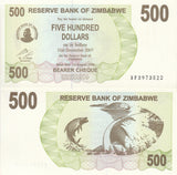 Zimbabwe 500 Dollars 2006 P 43 UNC