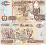Zambia 500 Kwacha 1992 P 39 a UNC