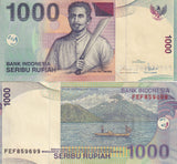 INDONESIA 1000 1,000 RUPIAH 2000/2007 P 141 UNC