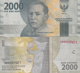 INDONESIA 2000 RUPIAH 2016 / 2017 XBB REPLACEMENT P 155 UNC