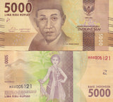 Indonesia 5000 Rupiah 2016/Mixed Year P 156 c X REPLACEMENT UNC