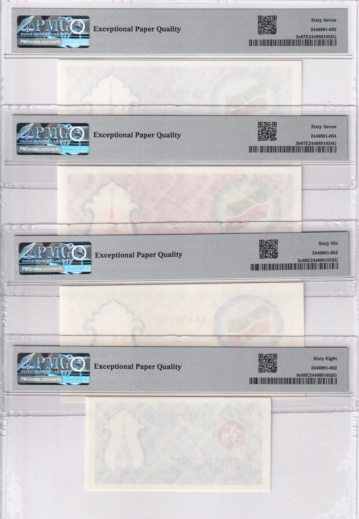 Tatarstan Set 4; 100 Rubles 1991-93 P 5 P 6 Superb Gem UNC PMG 66 67 68 EPQ