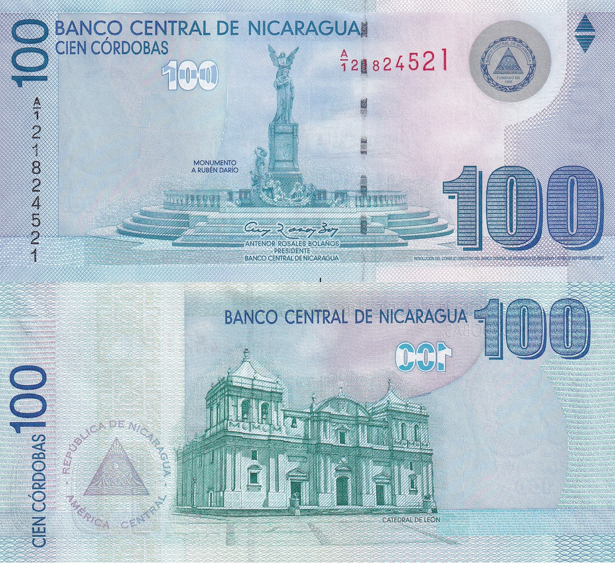 Nicaragua 100 Cordobas 2007 P 204 UNC