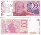 ARGENTINA 100 AUSTRALES 1985 P 327 c UNC