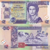 Belize 2 Dollars 2017 P 66 UNC