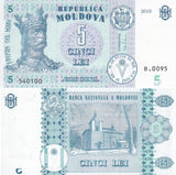 Moldova 5 Lei 2015 P 21Aa UNC