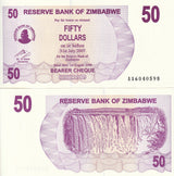 Zimbabwe 50 Dollars 2006 P 41 UNC