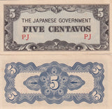 PHILIIPINES 5 CENTAVOS  P 103 MILITARY WWII AUnc