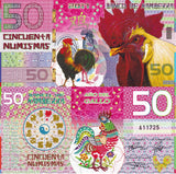 KAMBERRA 50 NUMISMAS 2017 ROOSTER CHICKEN PRIVATED FANTASY ISSUE POLYMER ZODIAC
