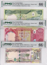 Iraq Set 3; 10000 25000 50000 Dinars 2018-21 P 101 102 103 Gem UNC PMG 66 EPQ