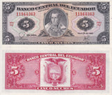 Ecuador 5 Sucres 1983 P 108 UNC