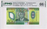 Samoa 100 Tala ND 2025 Polymer # 0006566 Commemorative Gem UNC PMG 66 EPQ