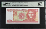 Central America 3 Pesos 2005 P 127 b CHE Guevara Superb GEM PMG 67 EPQ