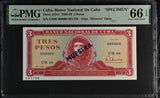 Central America 3 Pesos 1983 P 107s1 Specimen CHE Guevara GEM UNC PMG 66 EPQ