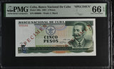 Central America 5 Pesos 1991 P 108 s Specimen GEM UNC PMG 66 EPQ