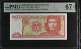 Central America 3 Pesos 2006 P 127 c CHE Guevara Superb GEM PMG 67 EPQ
