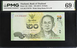 Thailand 20 Baht ND 2017 P 130 Superb Gem UNC PMG 69 EPQ